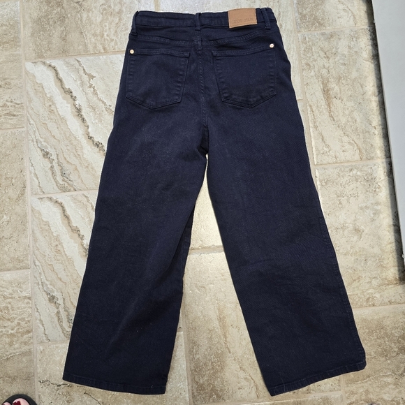 Judy Blue In the Navy Blue Wide Leg Tummy Control Crops Jeans Size 7 - Picture 4 of 9